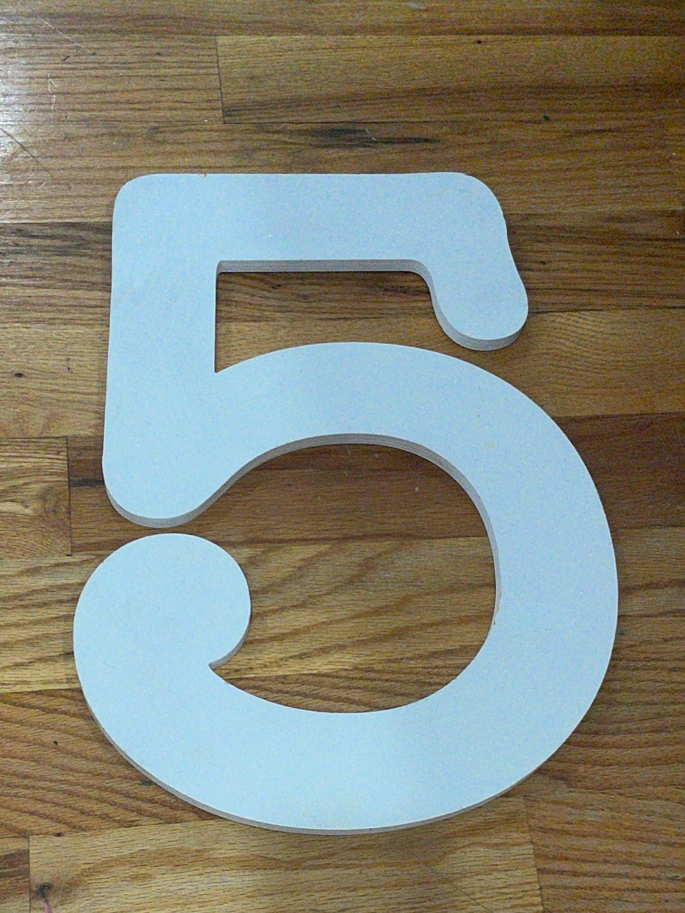LARGE Party number Wooden Number 5 Decor 18"